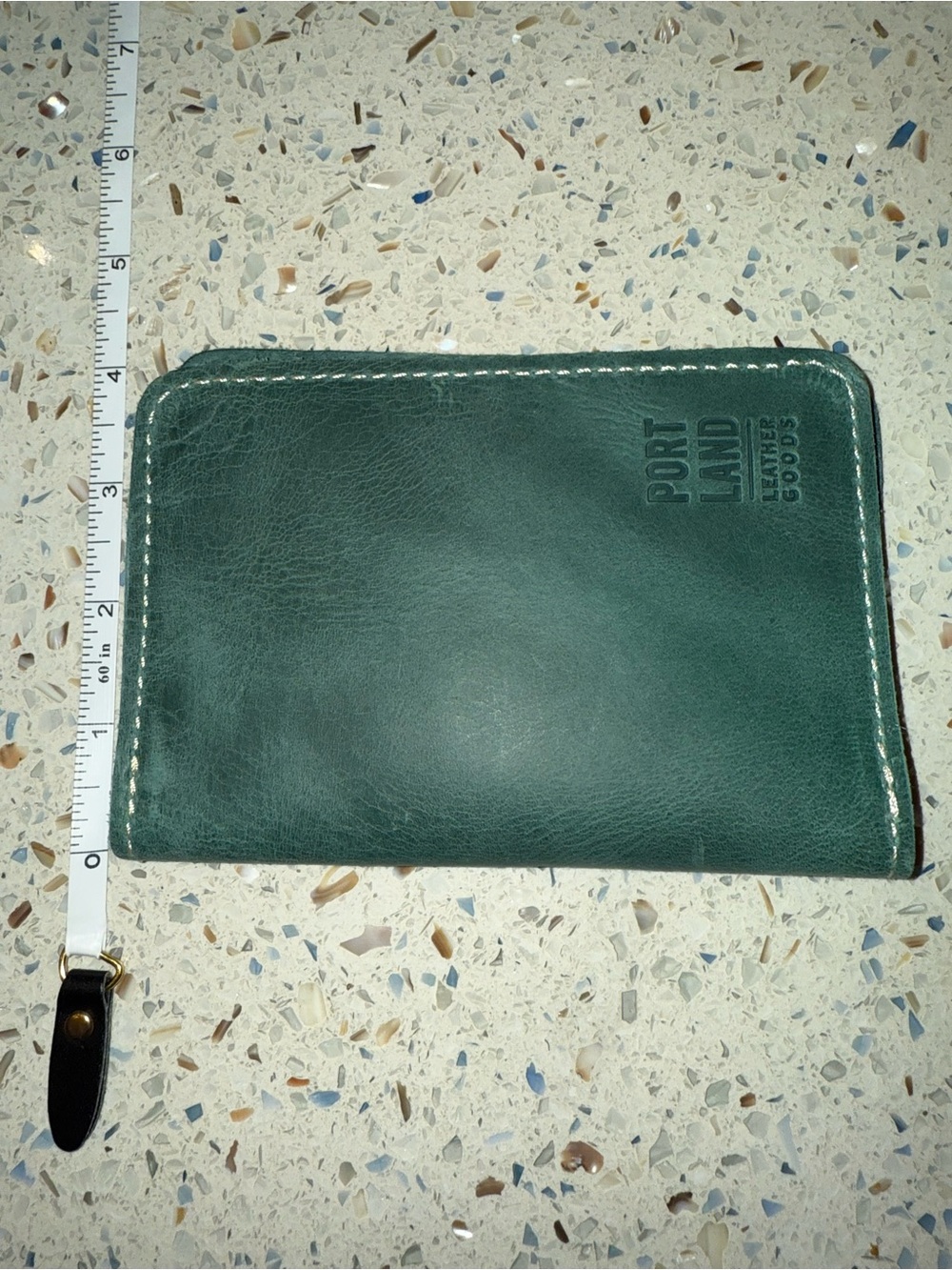Portland Leather Teal Green Zip Wallet